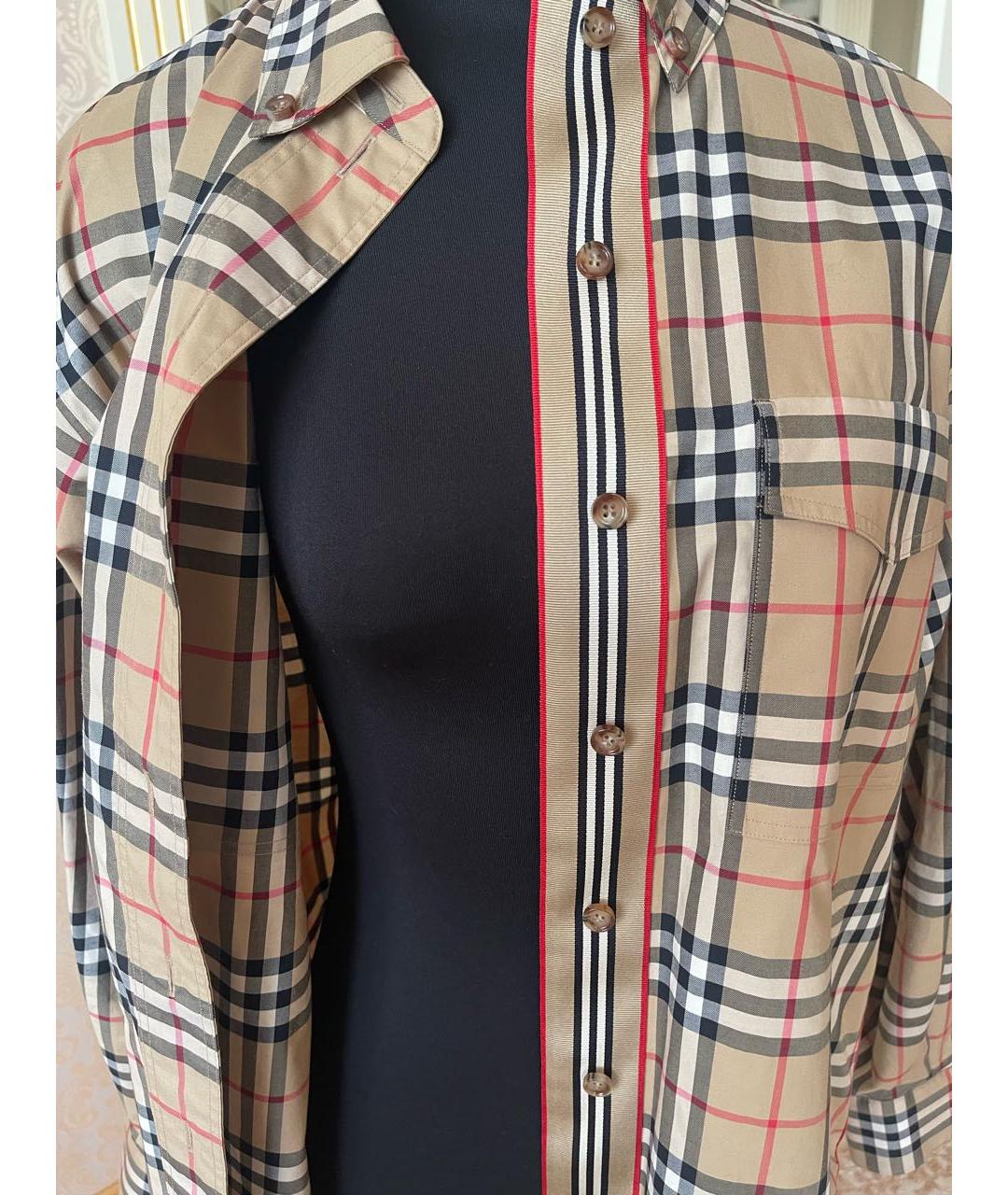 BURBERRY Горчичная хлопковая рубашка, фото 4