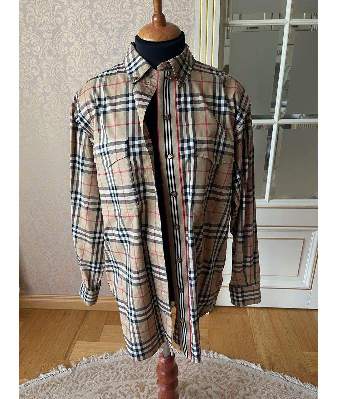 BURBERRY Горчичная хлопковая рубашка, фото 6