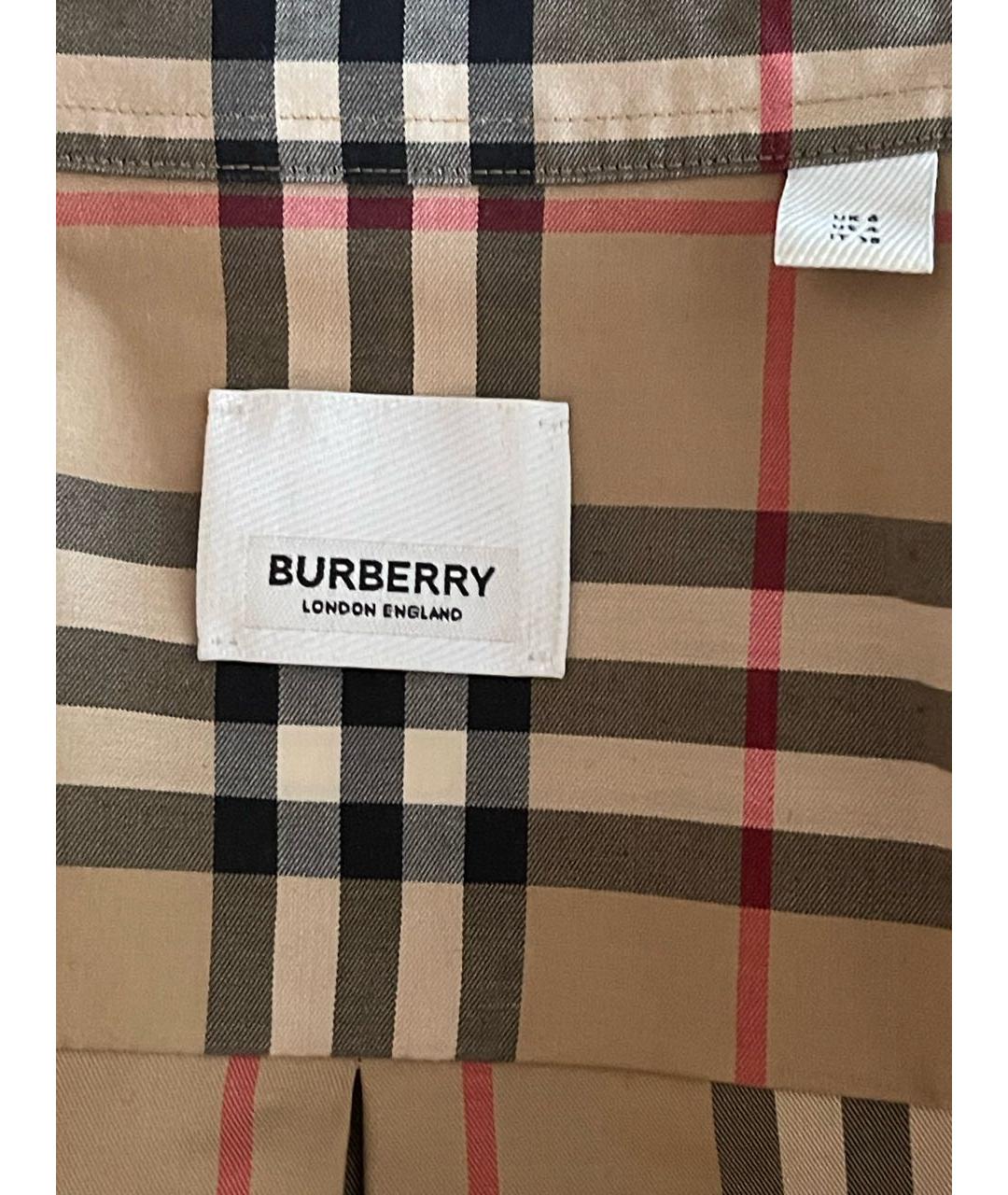BURBERRY Горчичная хлопковая рубашка, фото 3