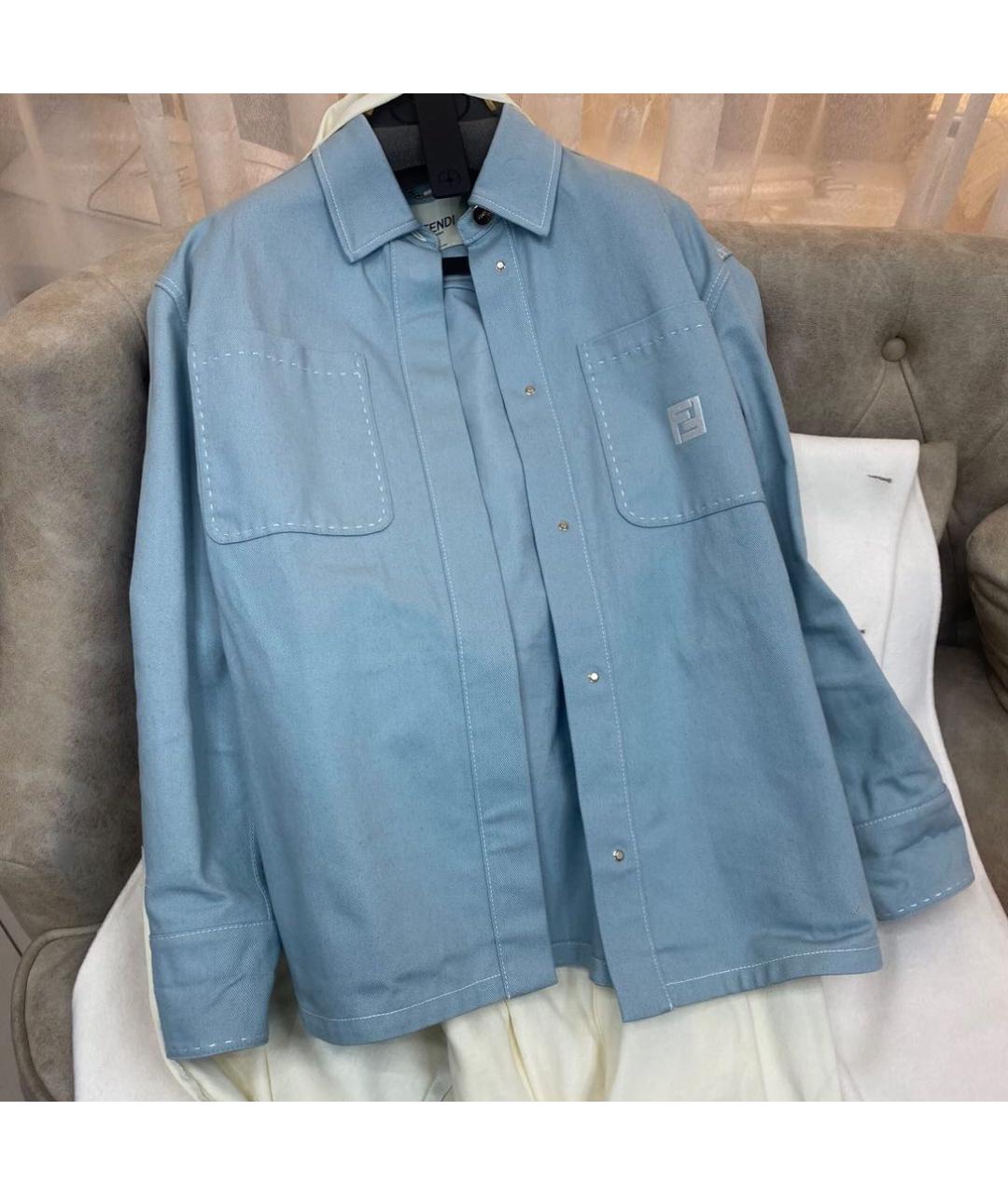 FENDI Голубая рубашка, фото 3
