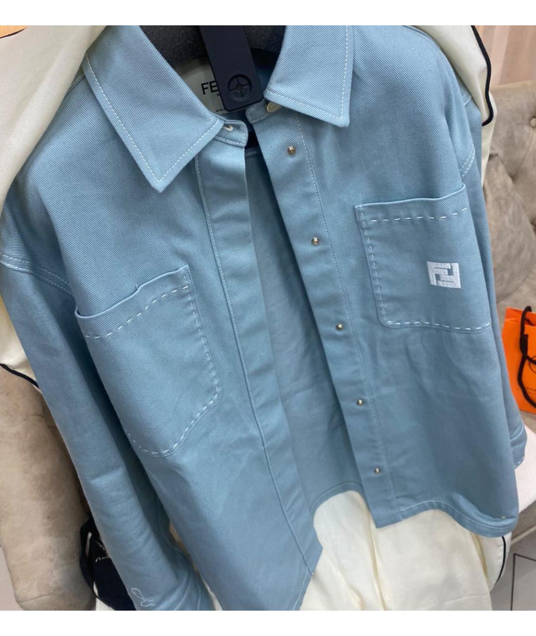 FENDI Голубая рубашка, фото 2