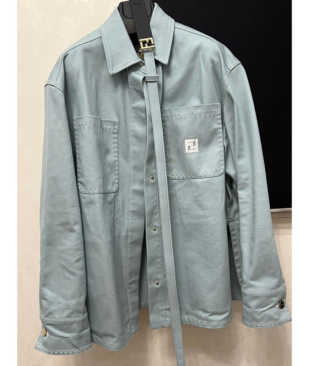 FENDI Голубая рубашка, фото 4