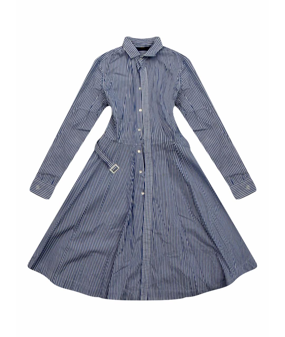 POLO RALPH LAUREN Синее хлопковое повседневное платье, фото 1