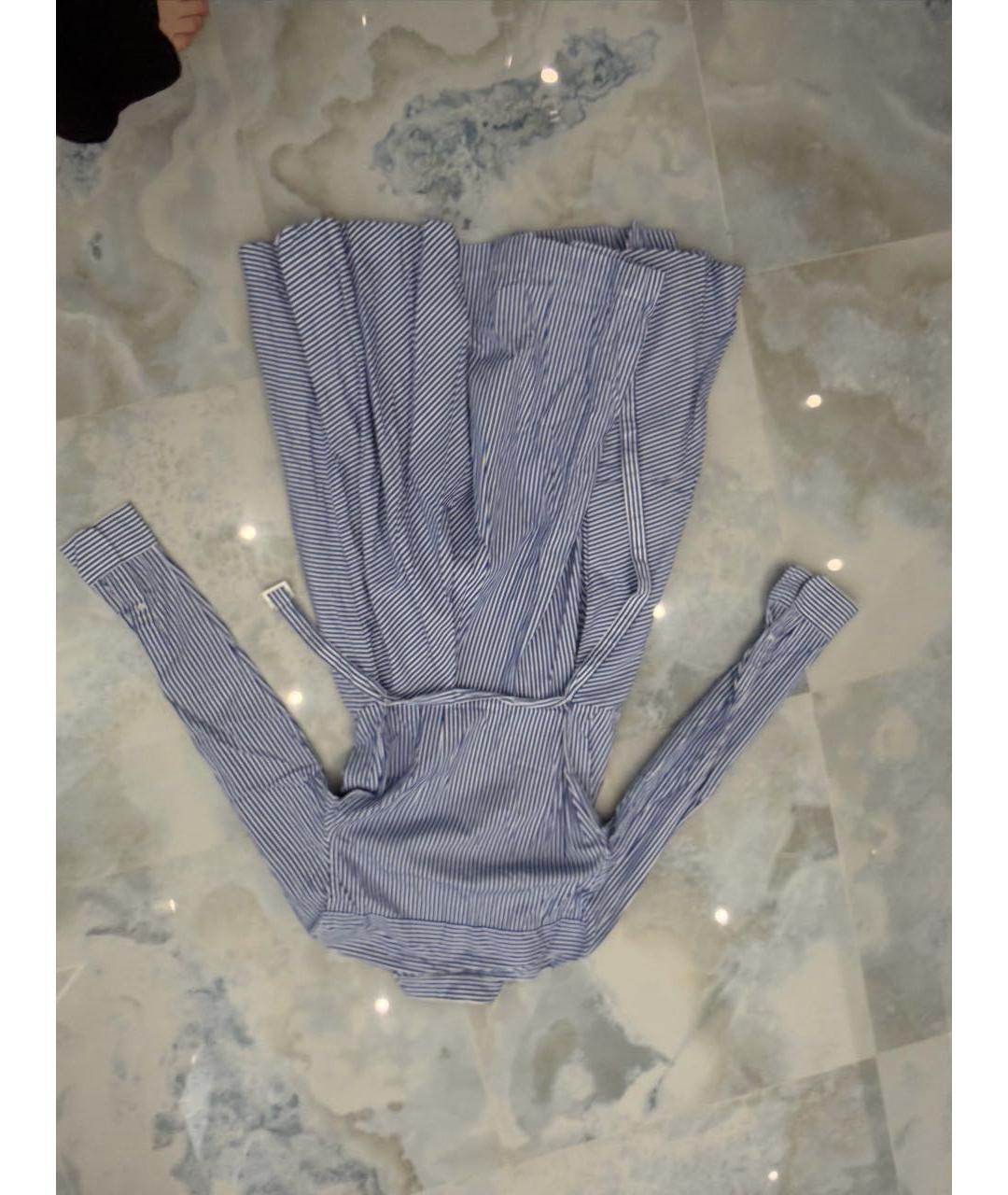 POLO RALPH LAUREN Синее хлопковое повседневное платье, фото 3