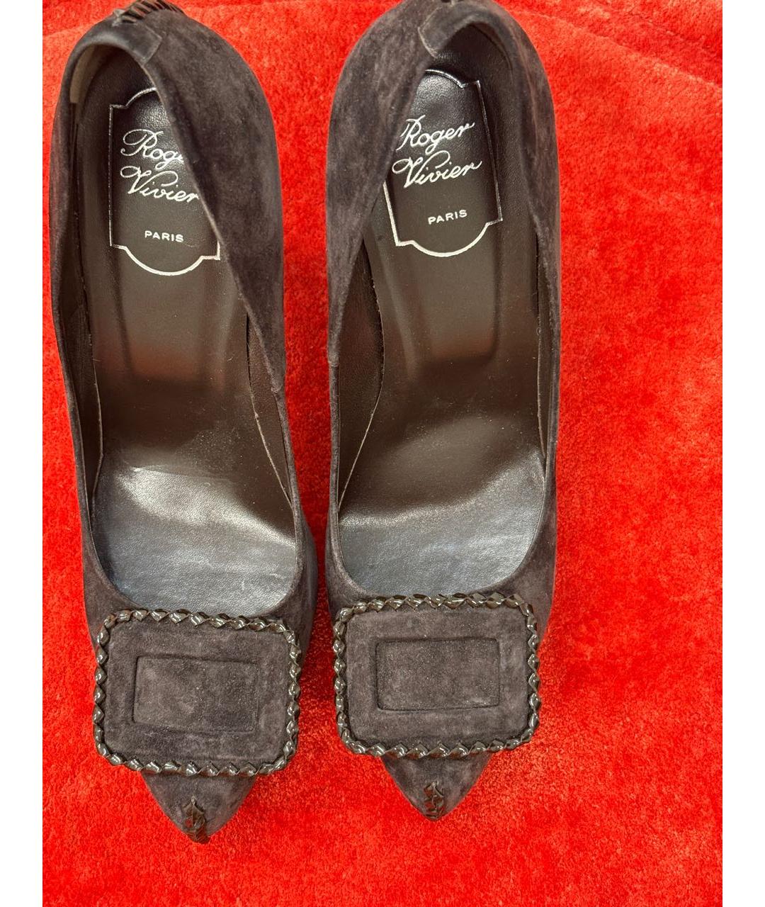 ROGER VIVIER Коричневые замшевые туфли, фото 2