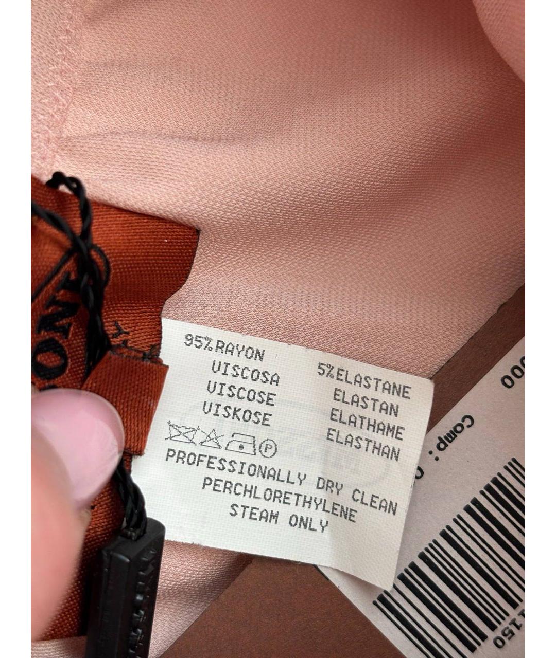 MISSONI Коралловое вискозное повседневное платье, фото 4