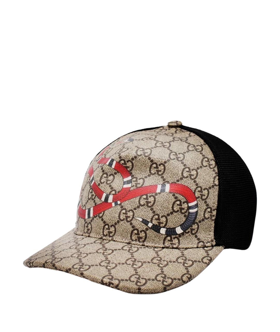 GUCCI Бежевая хлопковая кепка/бейсболка, фото 1