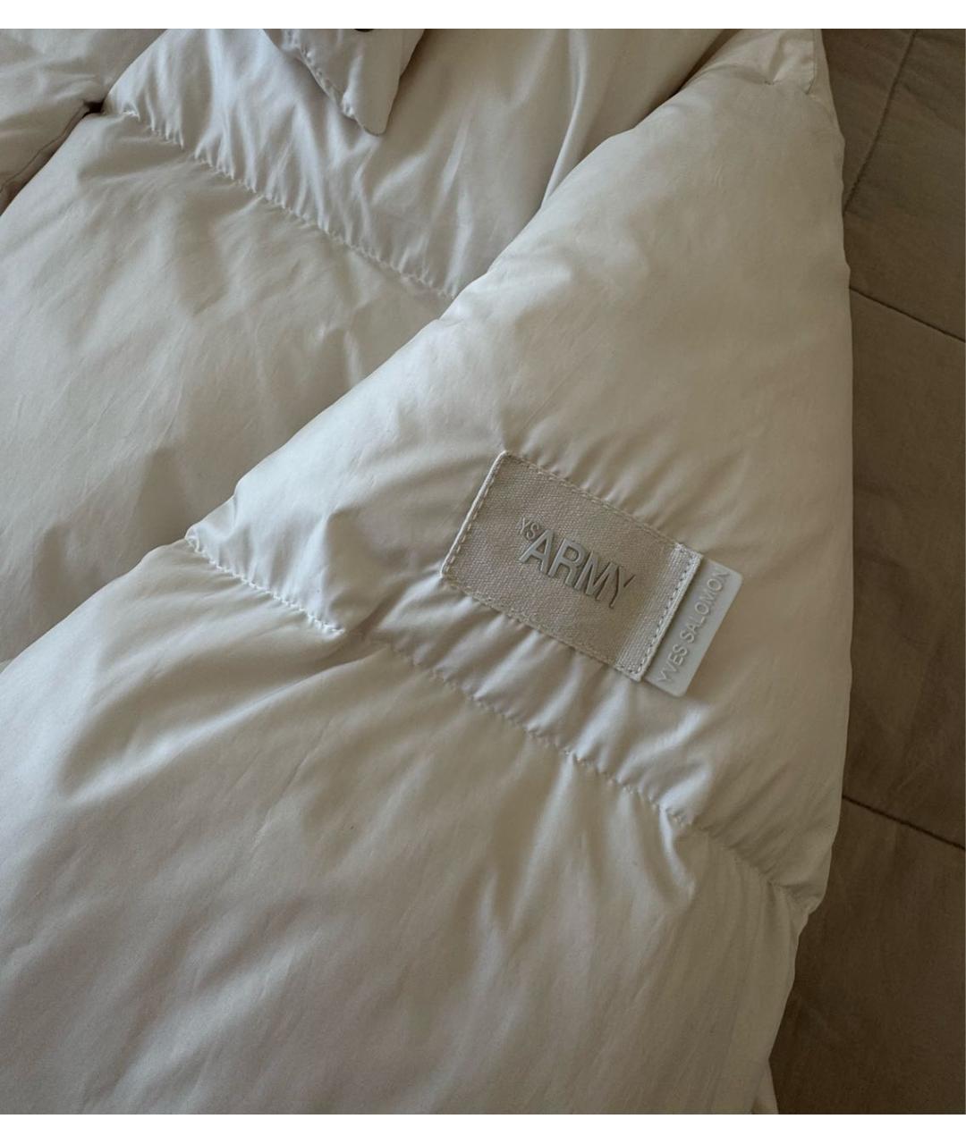 ARMY YVES SALOMON Бежевый полиэстеровый пуховик, фото 5