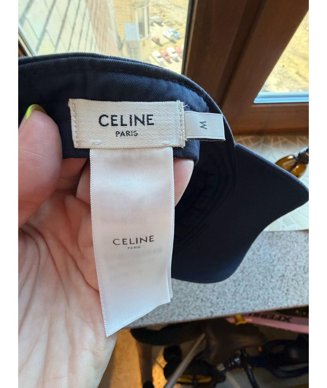 CELINE Темно-синяя хлопковая кепка, фото 4