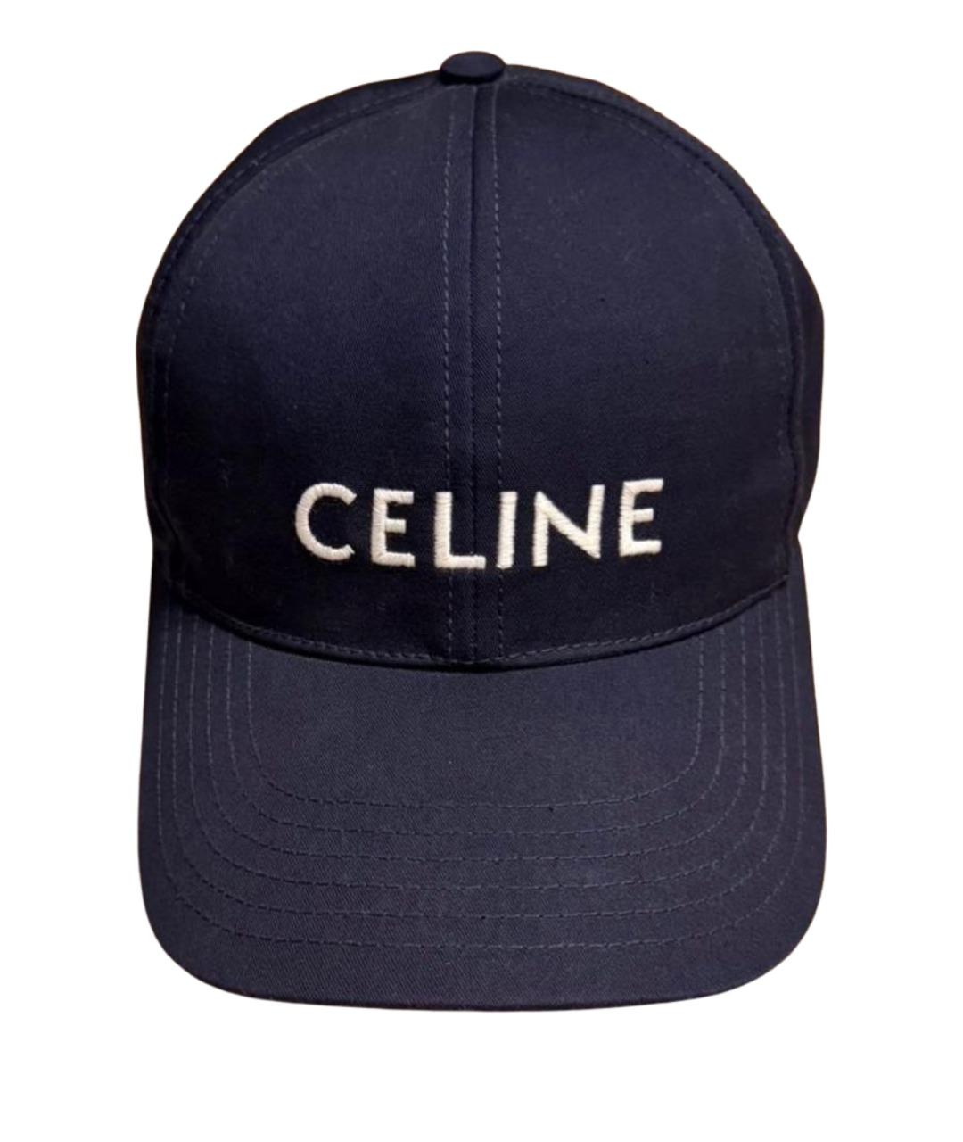 CELINE Темно-синяя хлопковая кепка, фото 1