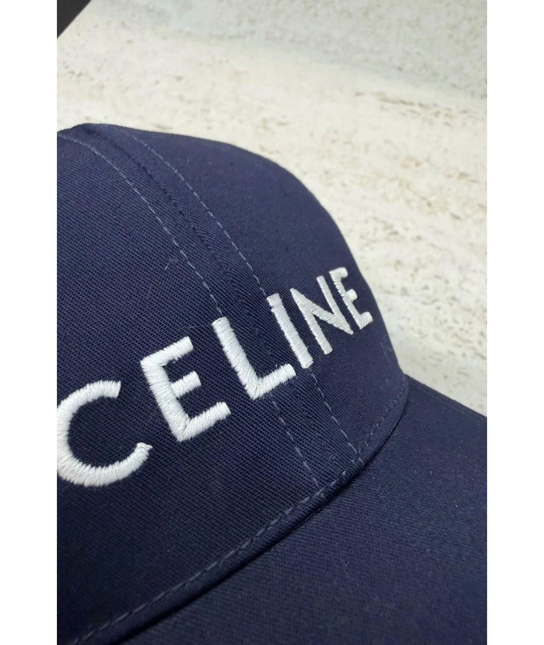 CELINE Темно-синяя хлопковая кепка, фото 2