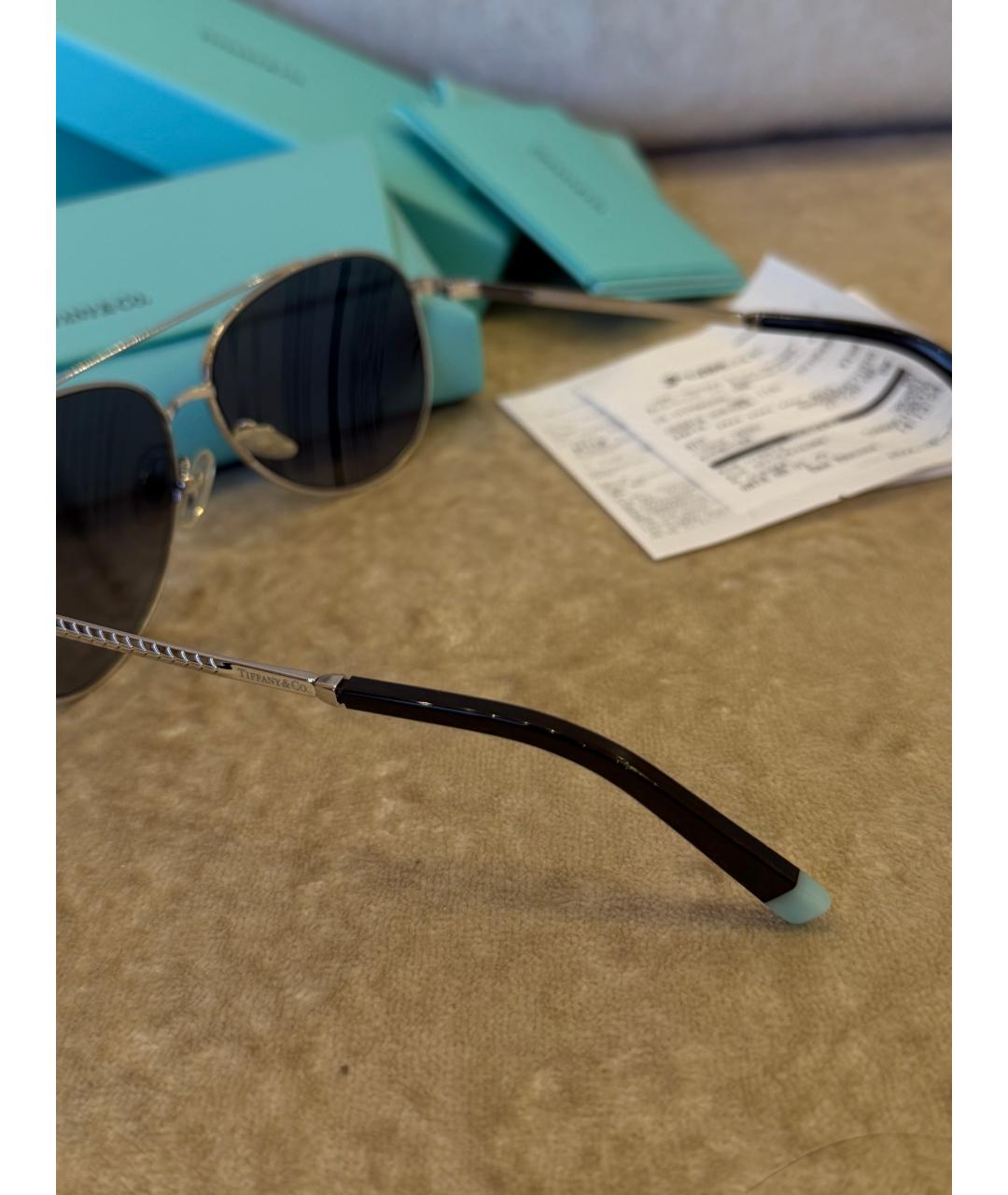 TIFFANY&CO Серебряные металлические солнцезащитные очки, фото 4