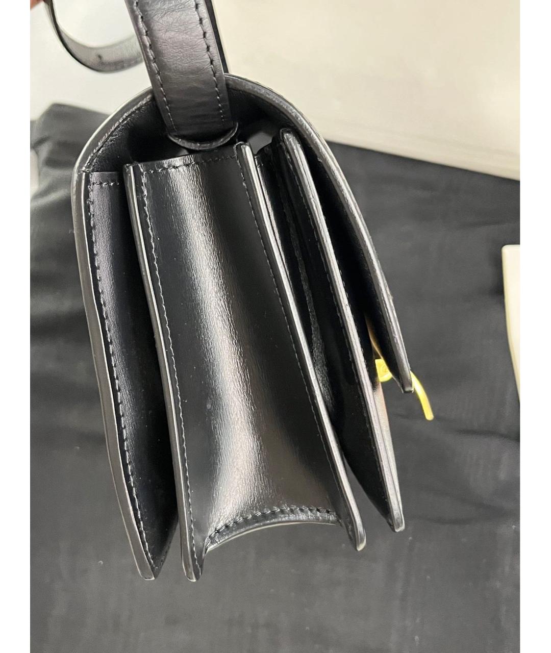 CELINE Черная кожаная сумка через плечо, фото 5