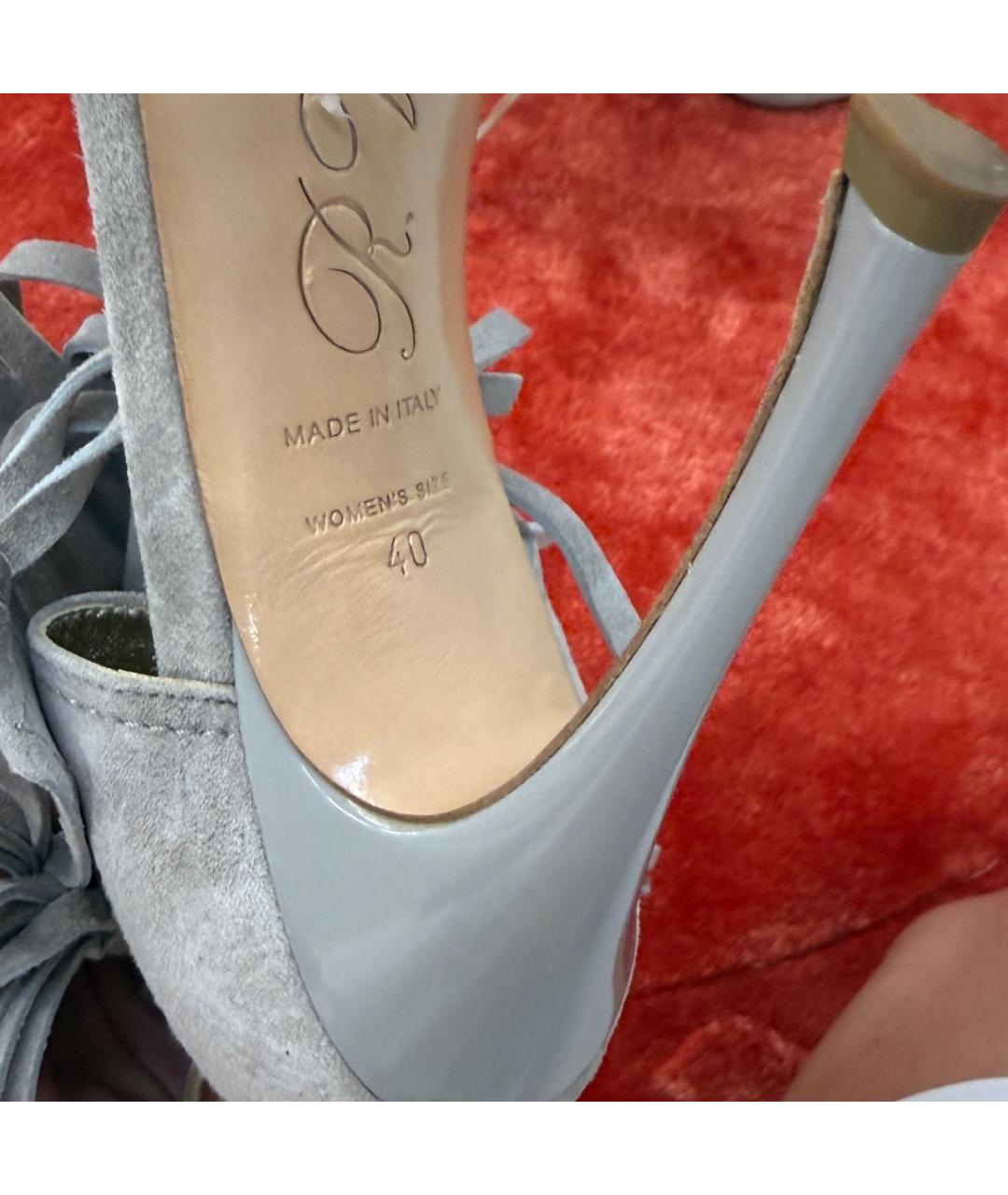 ROGER VIVIER Серые замшевые ботинки, фото 4