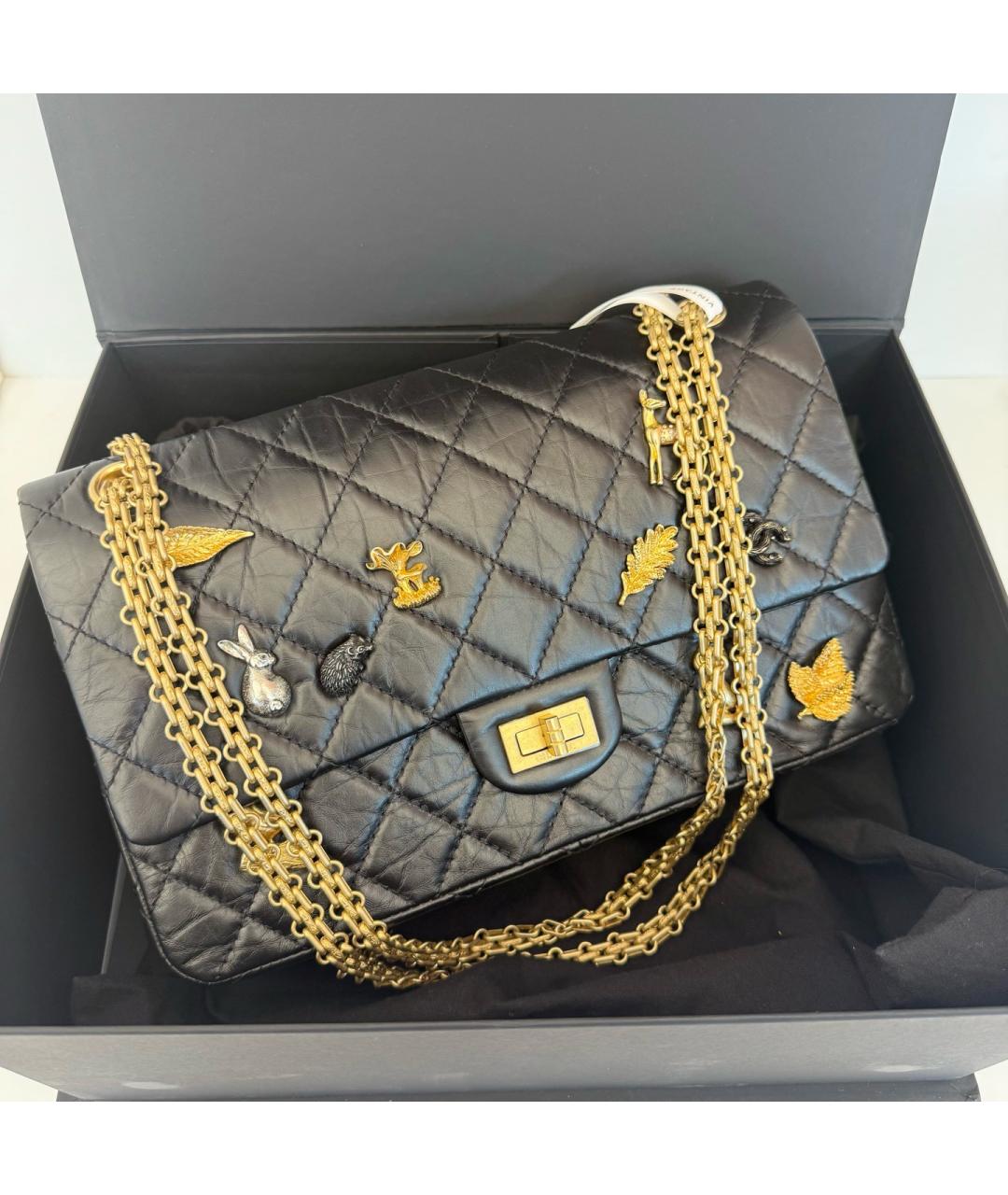 CHANEL Черная кожаная сумка через плечо, фото 9