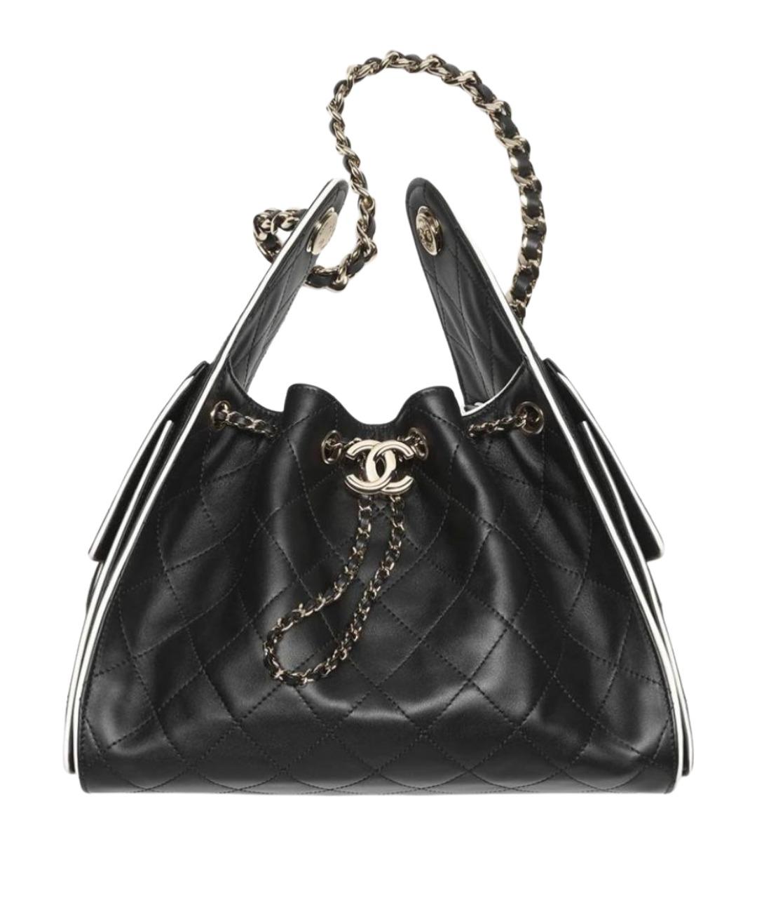 CHANEL Черная кожаная сумка через плечо, фото 1