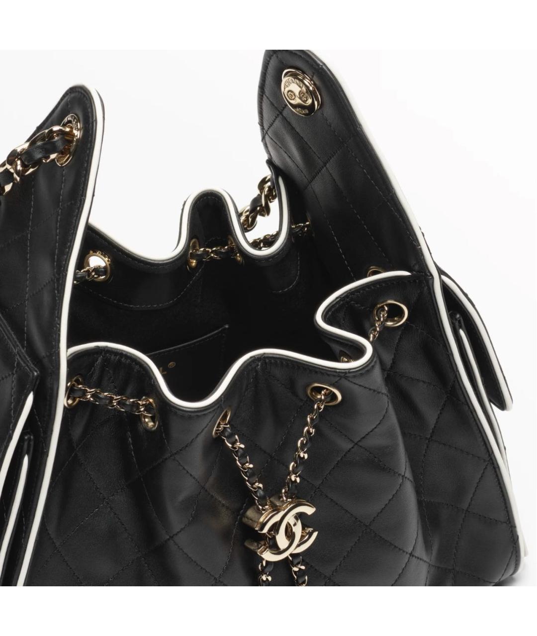 CHANEL Черная кожаная сумка через плечо, фото 4