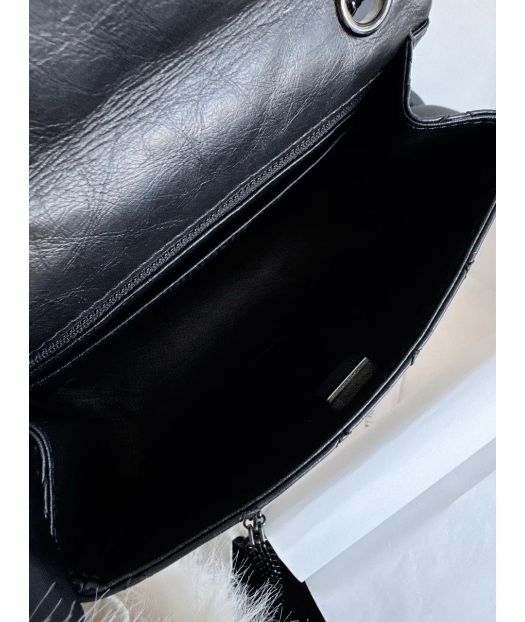 CHANEL Черная кожаная сумка через плечо, фото 8