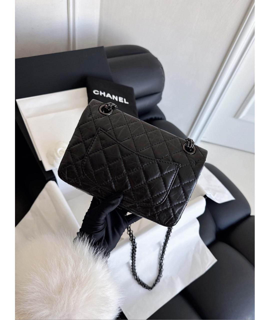 CHANEL Черная кожаная сумка через плечо, фото 3