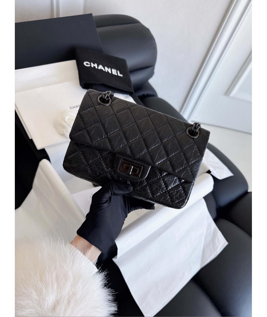 CHANEL Черная кожаная сумка через плечо, фото 9