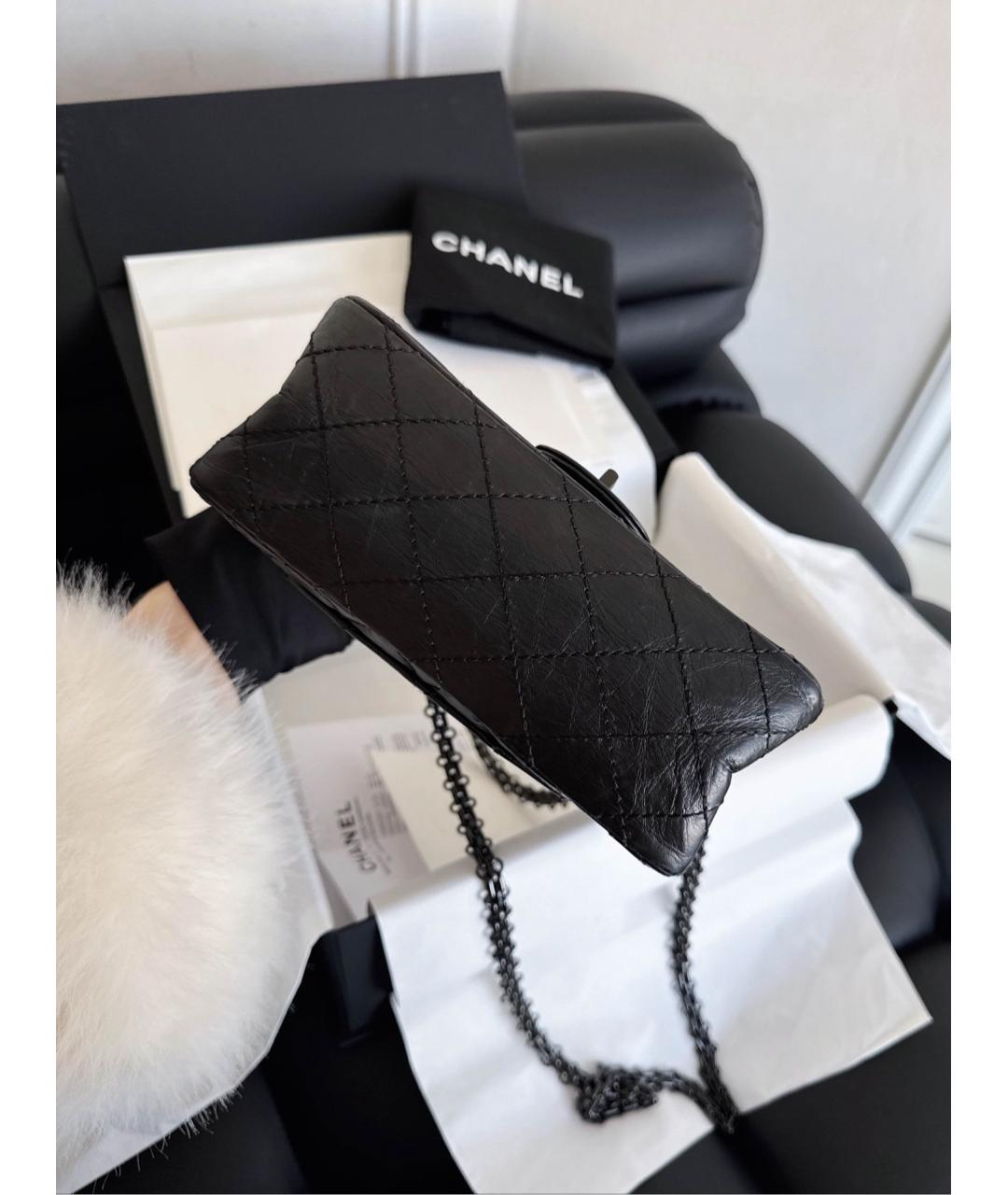 CHANEL Черная кожаная сумка через плечо, фото 5
