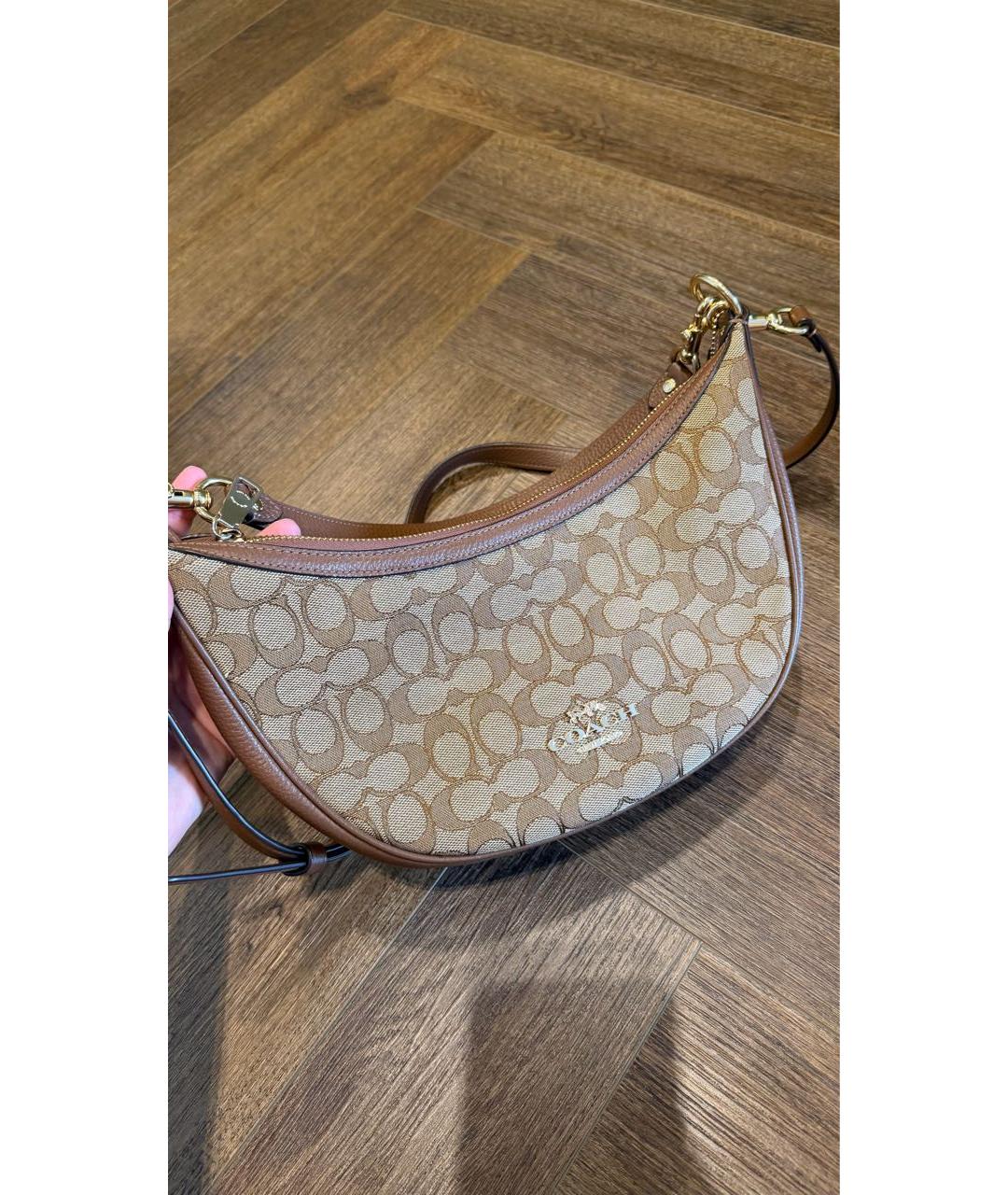 COACH Коричневая сумка через плечо, фото 3