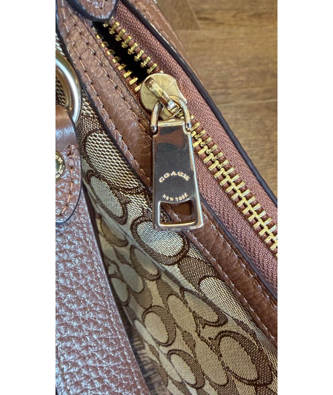 COACH Коричневая сумка через плечо, фото 6