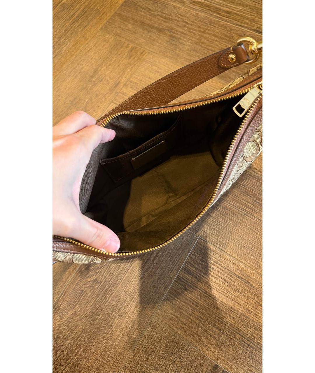 COACH Коричневая сумка через плечо, фото 4