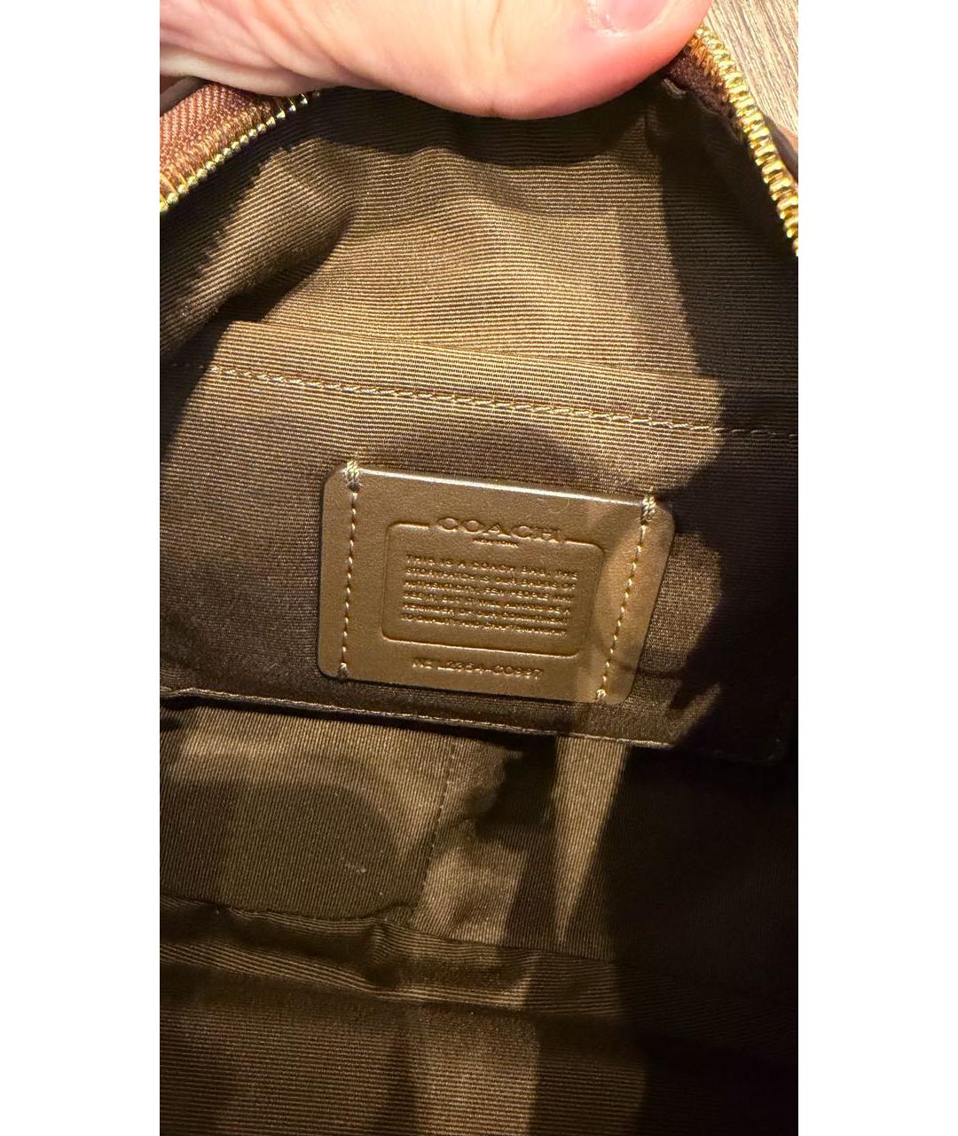COACH Коричневая сумка через плечо, фото 5