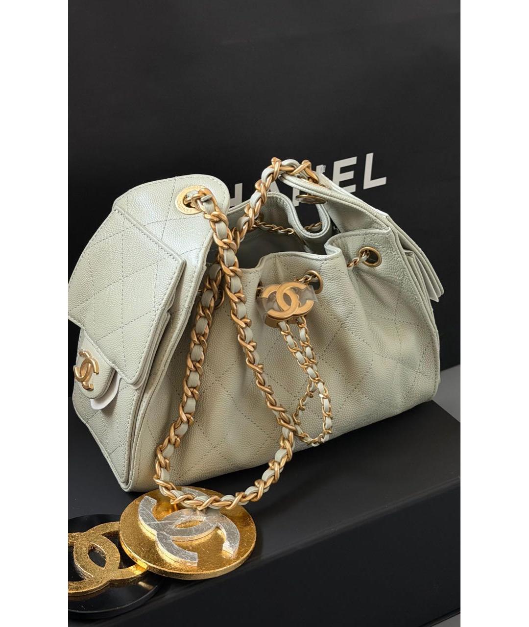 CHANEL Зеленая кожаная сумка через плечо, фото 2