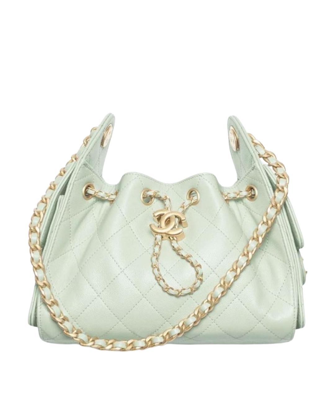 CHANEL Зеленая кожаная сумка через плечо, фото 1