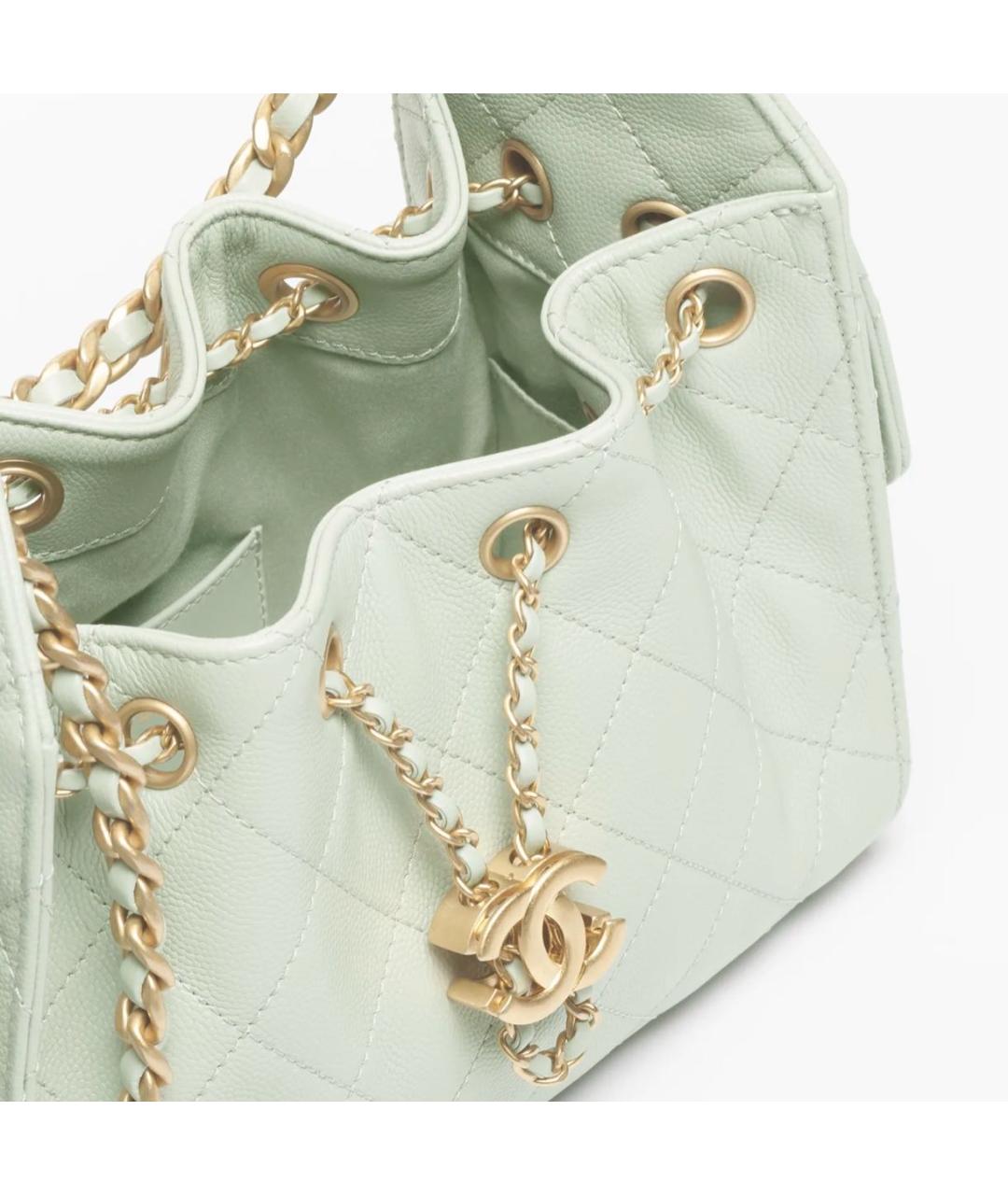 CHANEL Зеленая кожаная сумка через плечо, фото 4