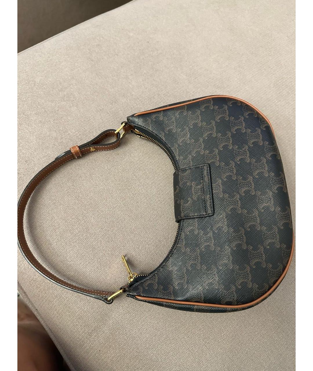 CELINE Коричневая сумка с короткими ручками, фото 2