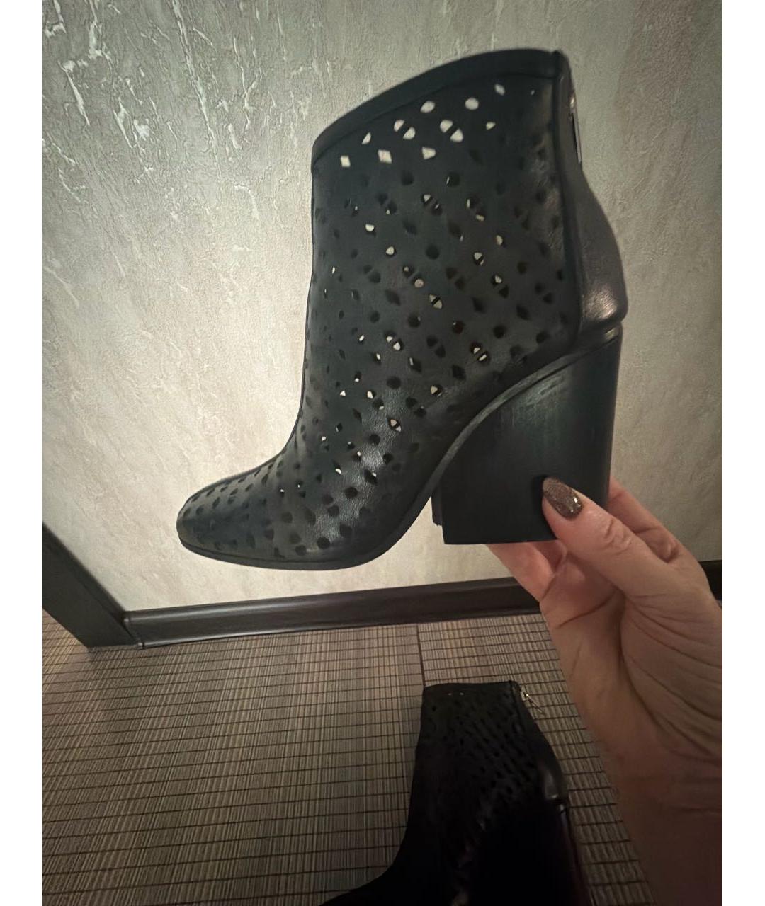 HERMES Черные кожаные ботинки, фото 8