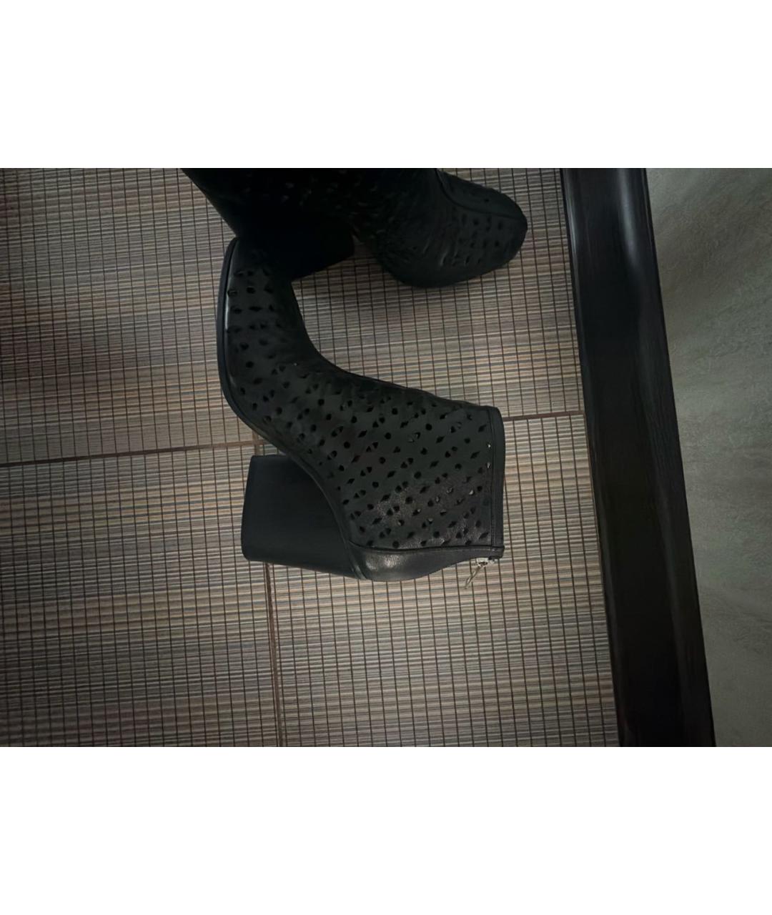 HERMES Черные кожаные ботинки, фото 5