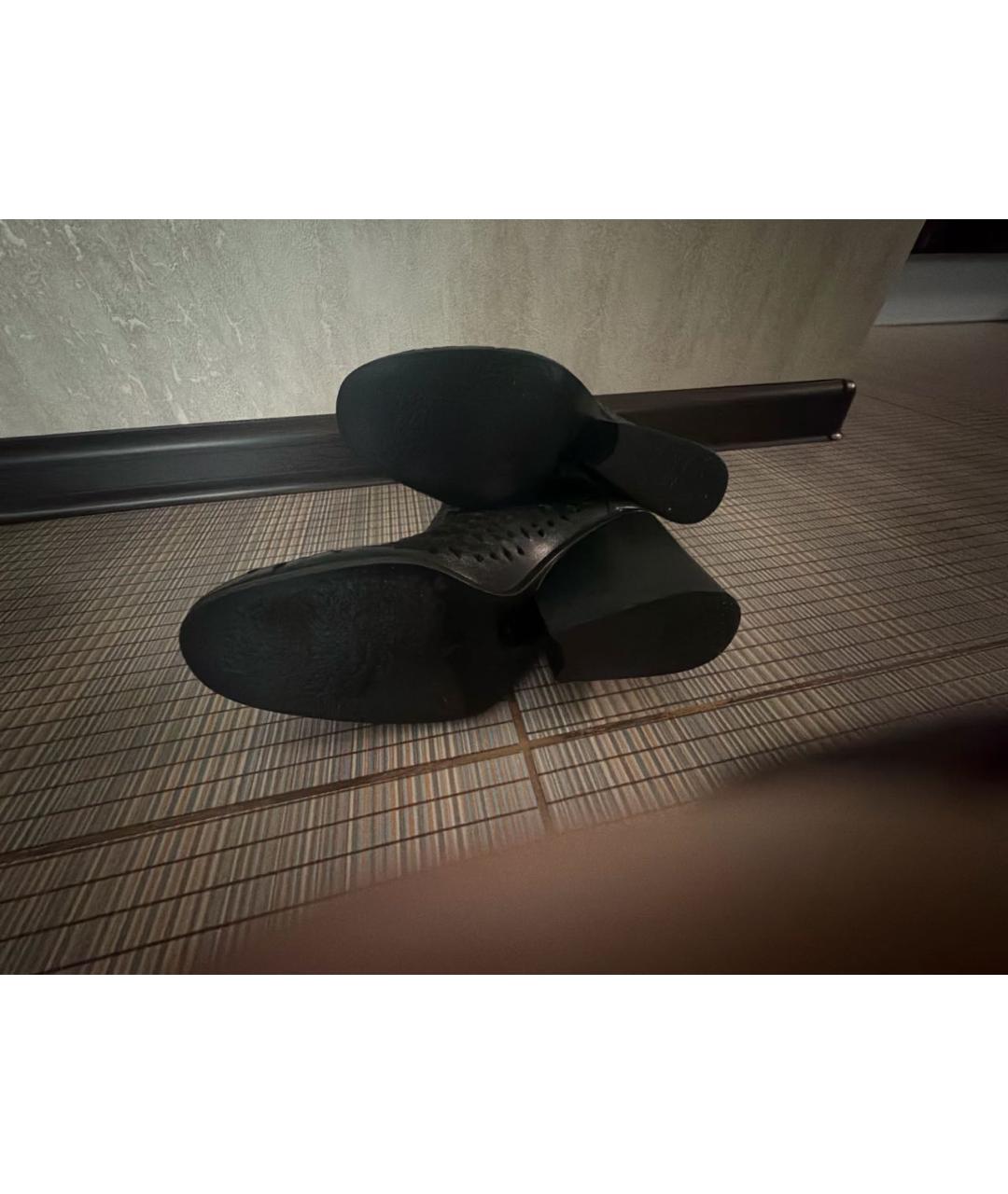 HERMES Черные кожаные ботинки, фото 7