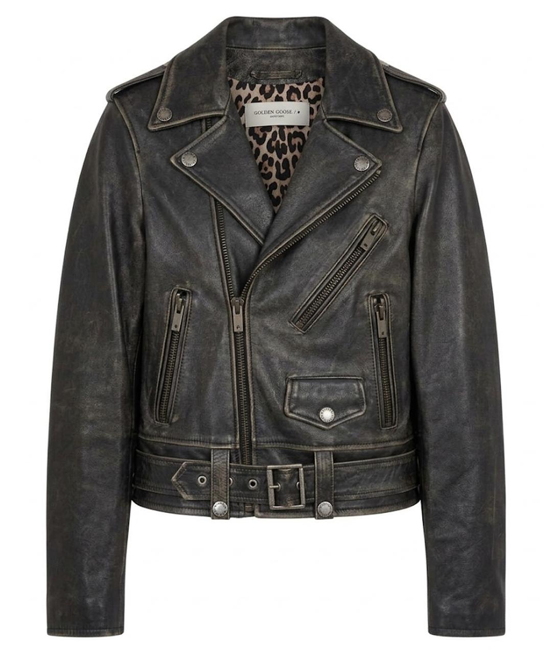 GOLDEN GOOSE DELUXE BRAND Черная кожаная куртка, фото 1