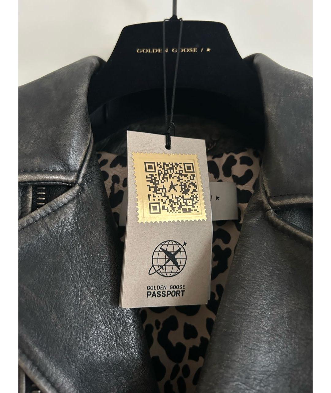 GOLDEN GOOSE DELUXE BRAND Черная кожаная куртка, фото 4