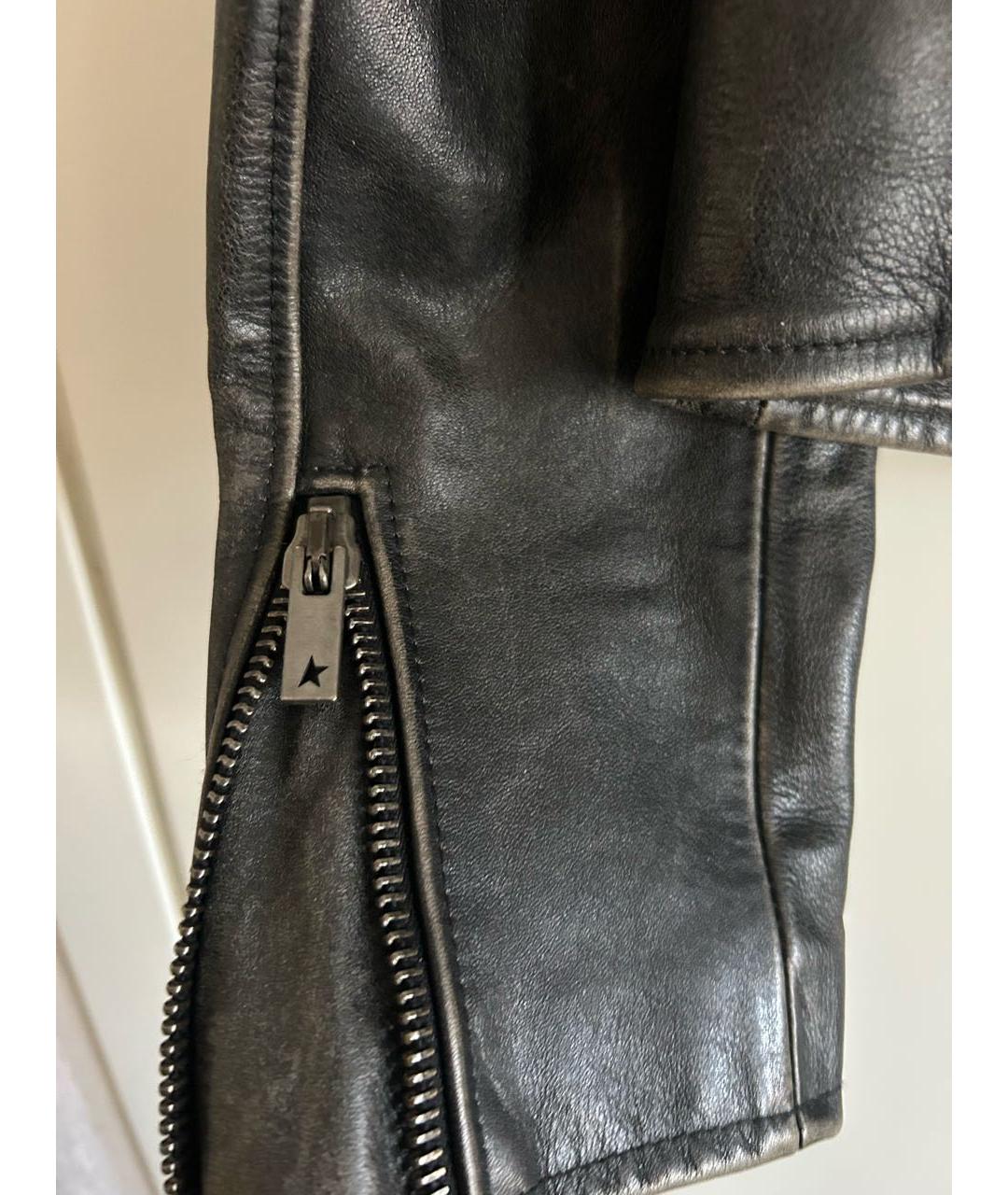 GOLDEN GOOSE DELUXE BRAND Черная кожаная куртка, фото 8