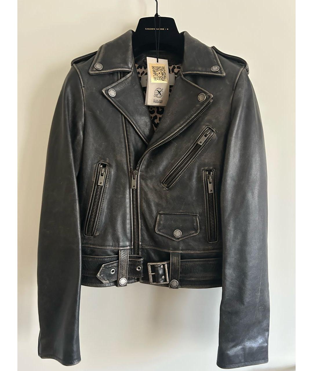 GOLDEN GOOSE DELUXE BRAND Черная кожаная куртка, фото 9