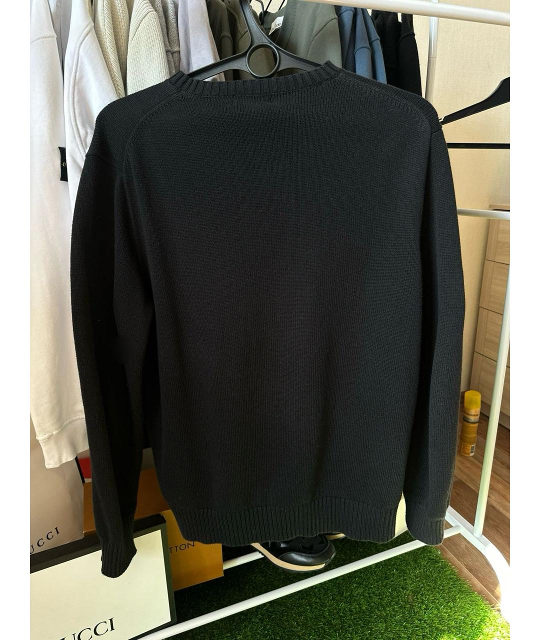 POLO RALPH LAUREN Черный хлопковый джемпер / свитер, фото 2