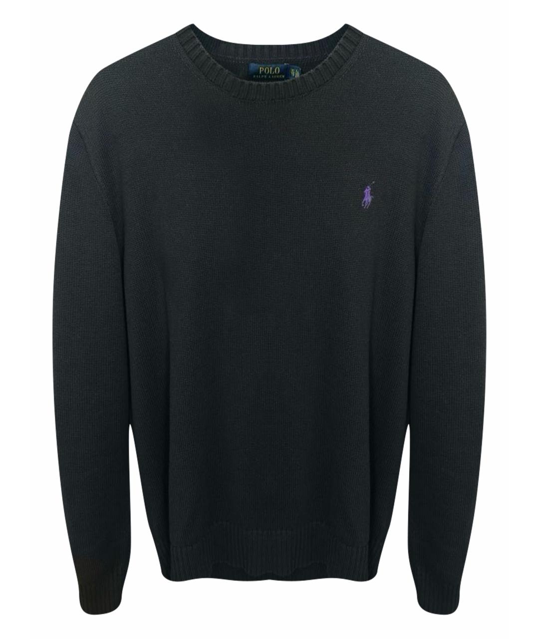 POLO RALPH LAUREN Черный хлопковый джемпер / свитер, фото 1