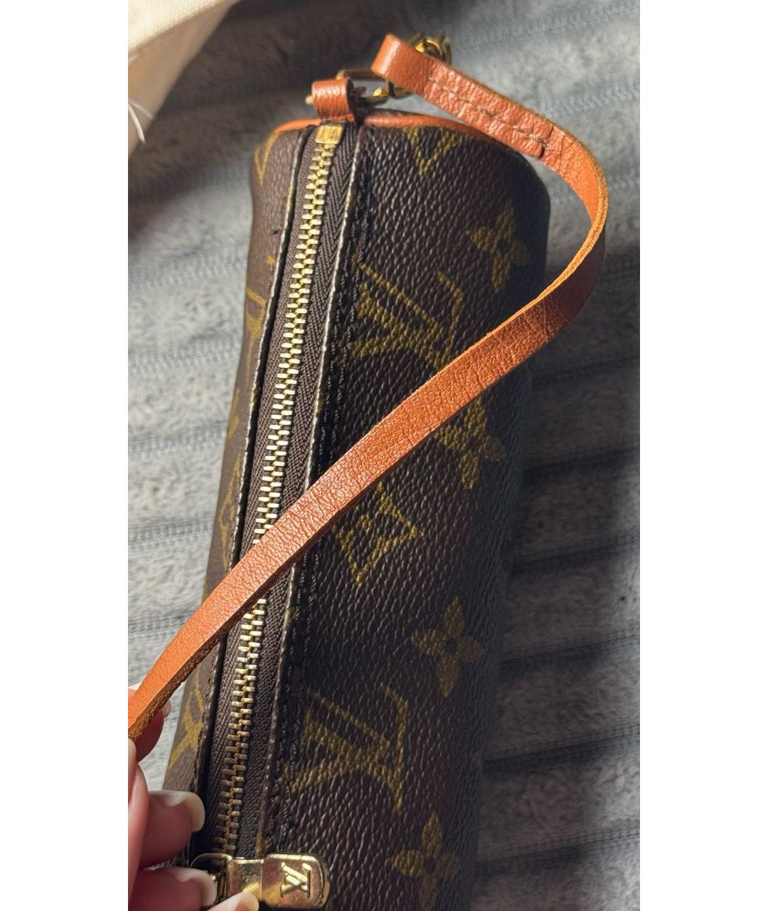 LOUIS VUITTON Коричневая сумка с короткими ручками, фото 6