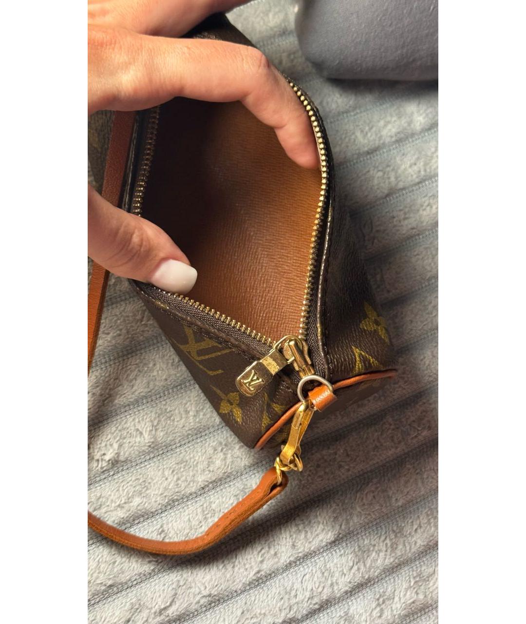 LOUIS VUITTON Коричневая сумка с короткими ручками, фото 5