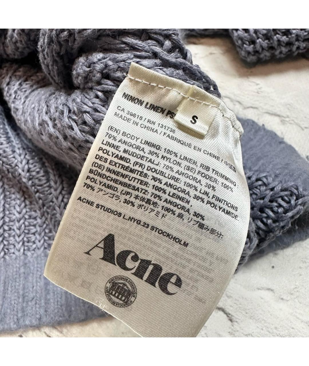ACNE STUDIOS Серый льняной джемпер / свитер, фото 8