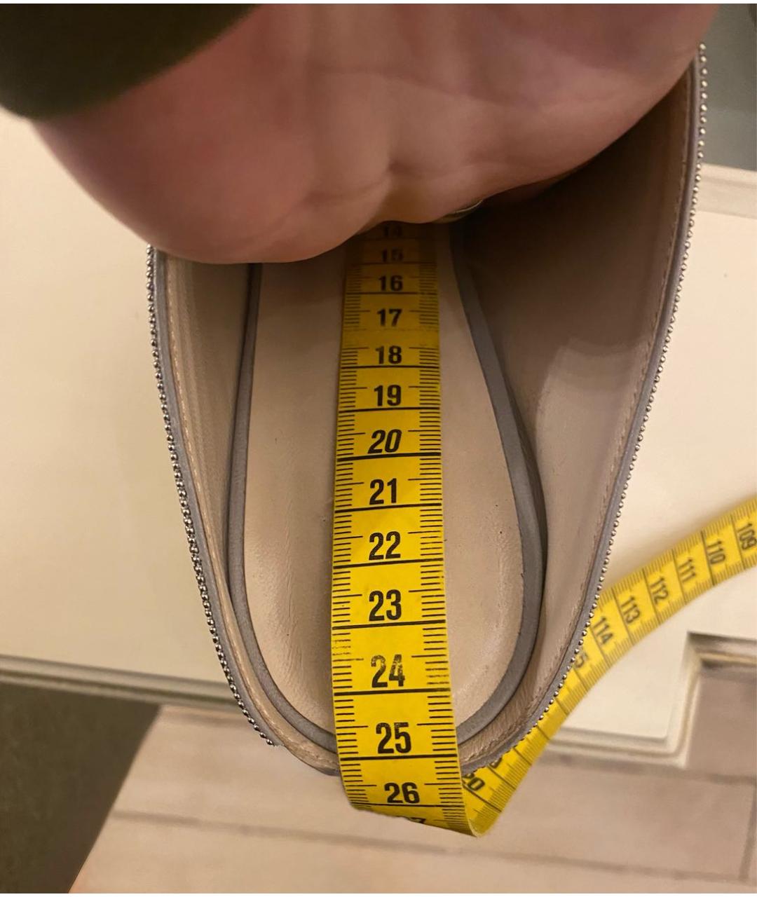 FABIANA FILIPPI Серые кожаные мюли, фото 8