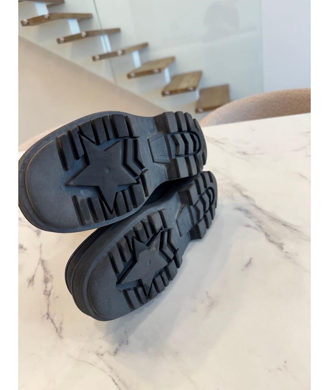 CHRISTIAN DIOR Черные кожаные полусапоги, фото 4