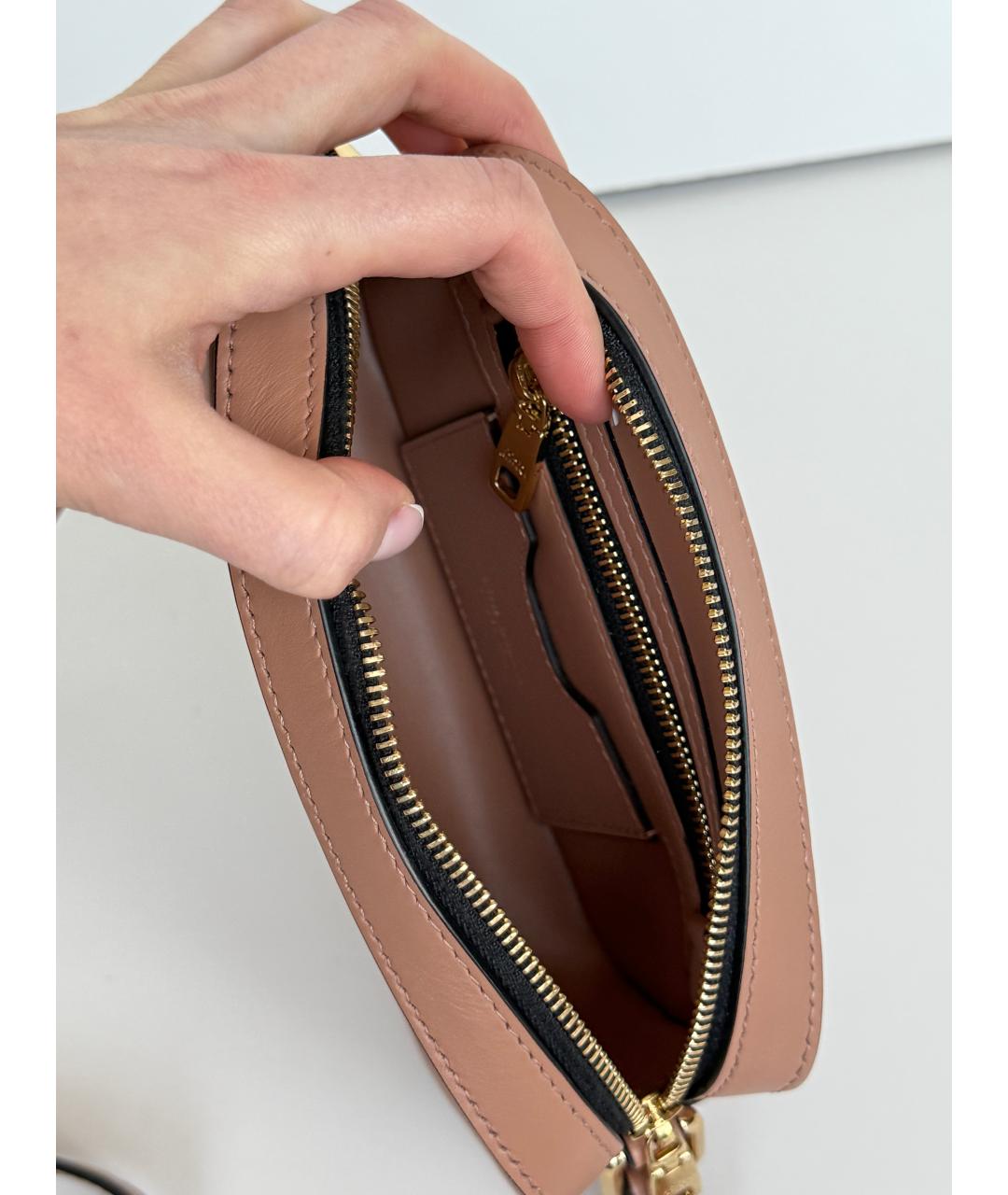 DOLCE&GABBANA Бежевая кожаная сумка через плечо, фото 4