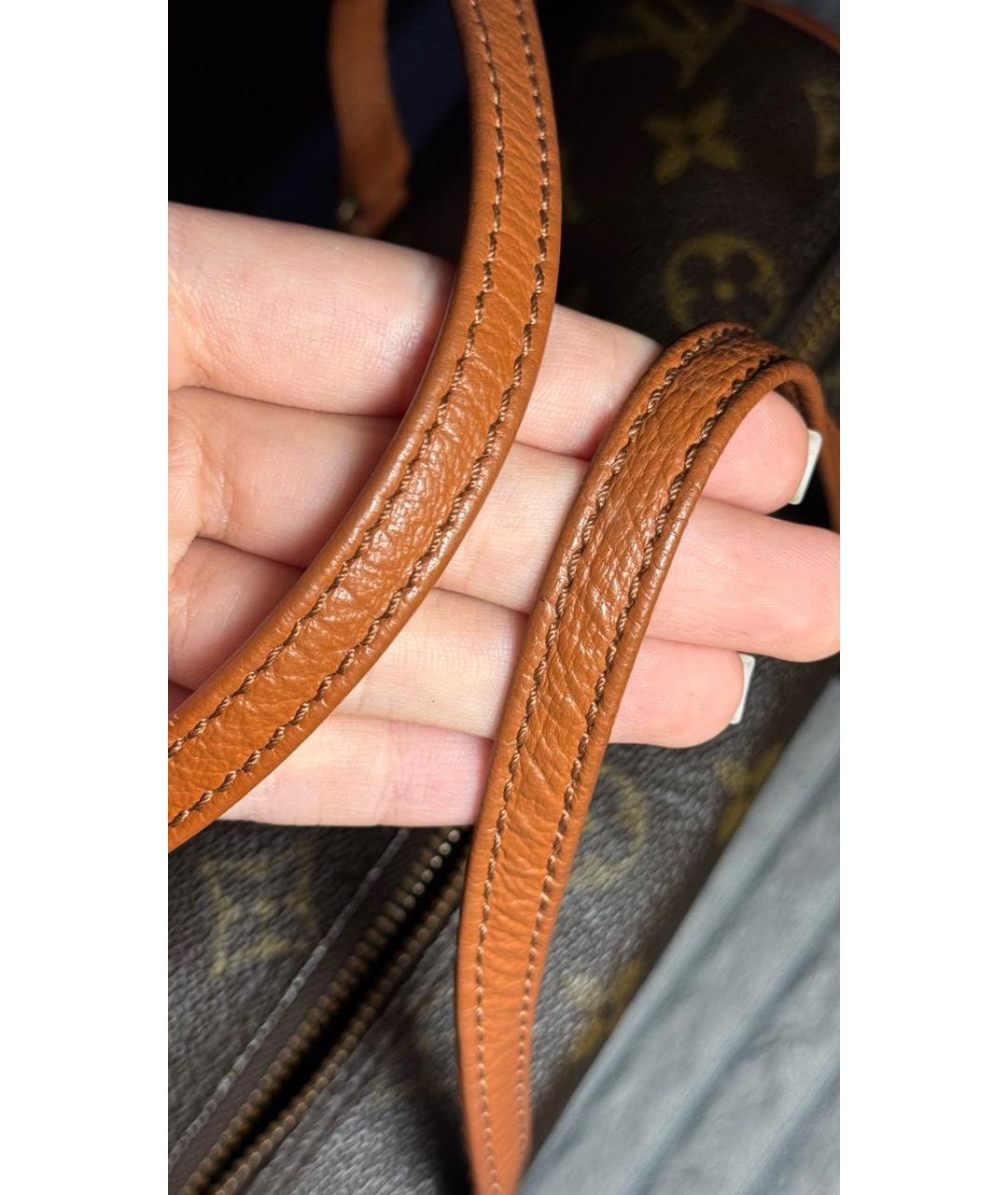 LOUIS VUITTON Коричневая сумка с короткими ручками, фото 7