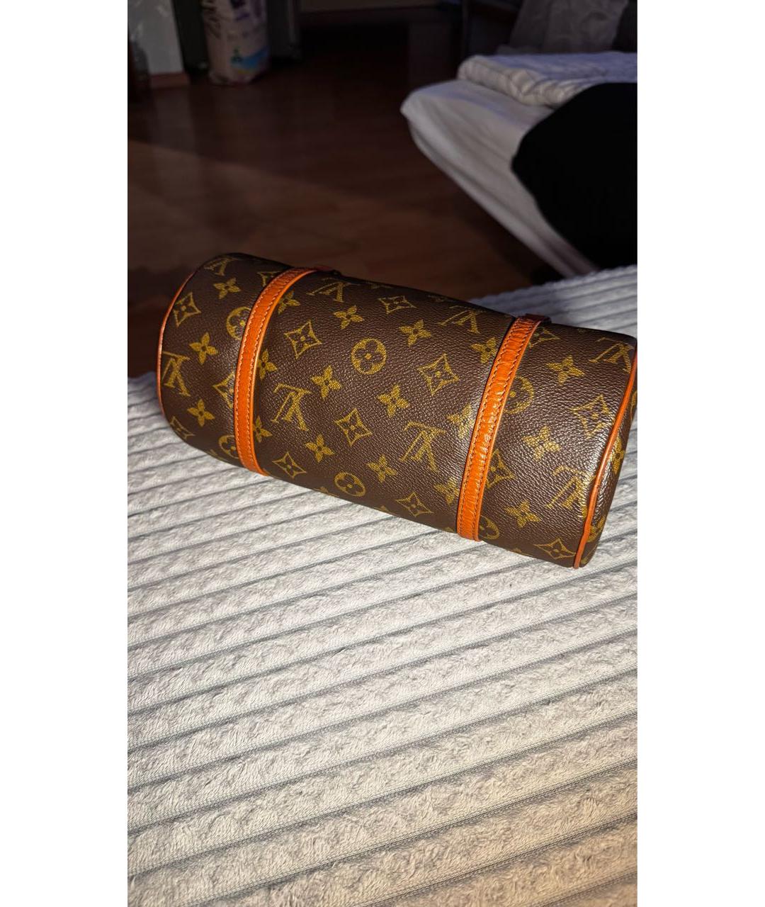 LOUIS VUITTON Коричневая сумка с короткими ручками, фото 4